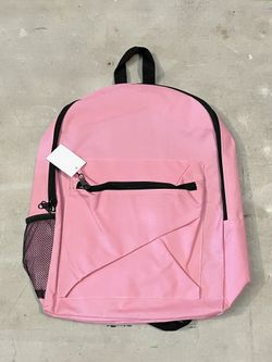 Pink, Purple, and Gray Backpacks