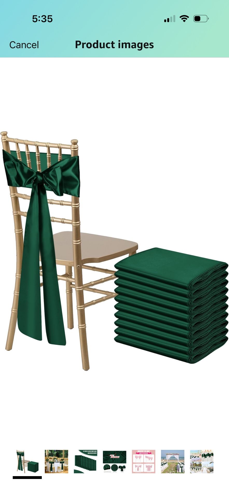 50 PcsForest Green Satin Chair Sashes Bows Universal Chair Ribbon Ties Back Sash for Wedding Party Reception Events Banquets Hotel Event Chair Cover 