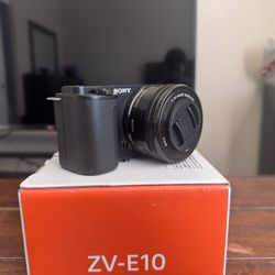 Sony ZV-E10 Mirrorless Camera- Like New Only Used Once!