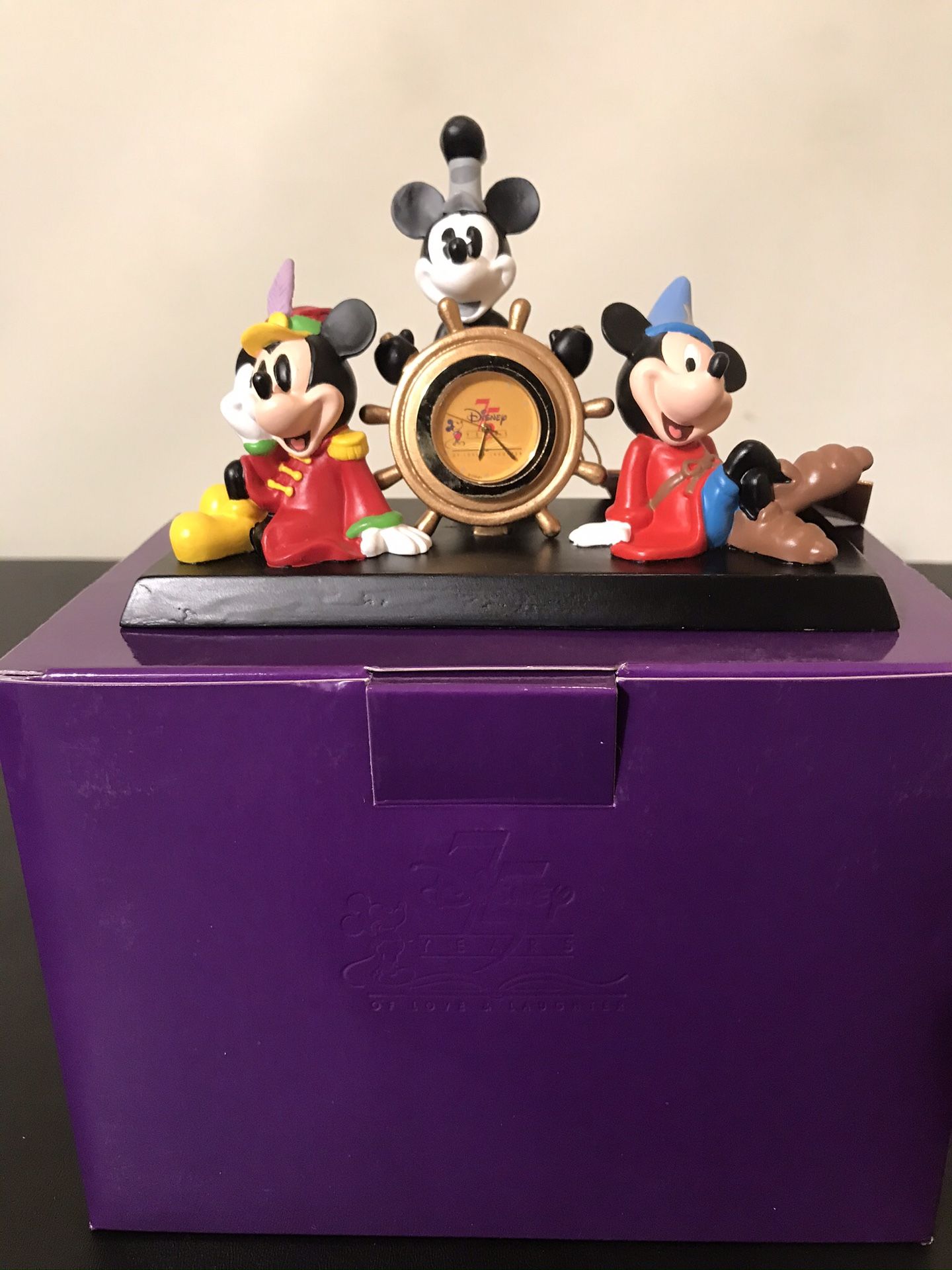 Disney Clock collectible and brand new with the box