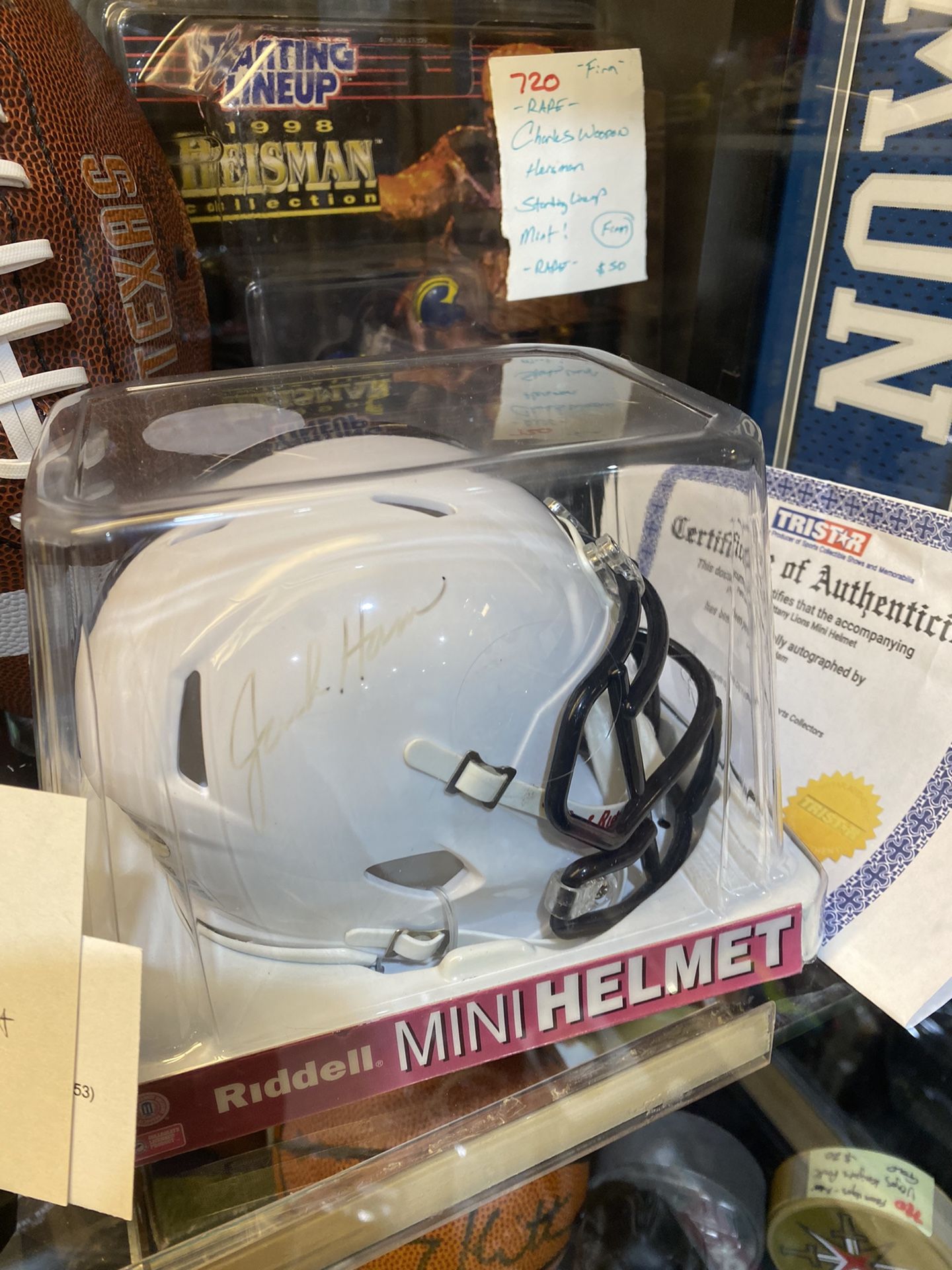 Pre-Sale: Jack Ham Signed Penn State Mini Helmet with Free CHOF Inscription