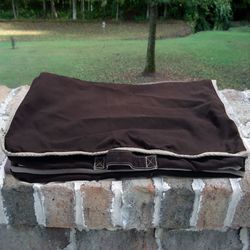 Lands' End Canvas Dog Bed Cover Size Medium 36"x28"x4" Zipper for easy insertion of Bed 100% Cotton