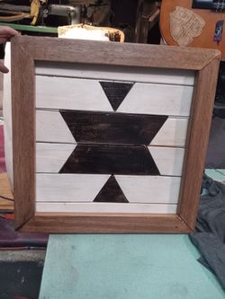 Handmade Wooden Aztec/Bohemian Wall Art With Alder Wood Stained And Finished 