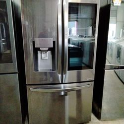 LG Refrigerator French Door Black Stainless