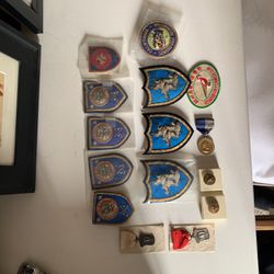 Vintage Patches, Pins, Medals
