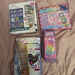 Bracelet making kits and bottle