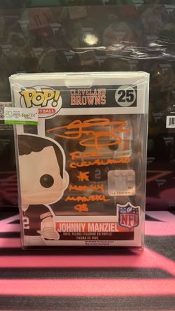 Funko pop Johnny manziel inscribed Cleveland browns