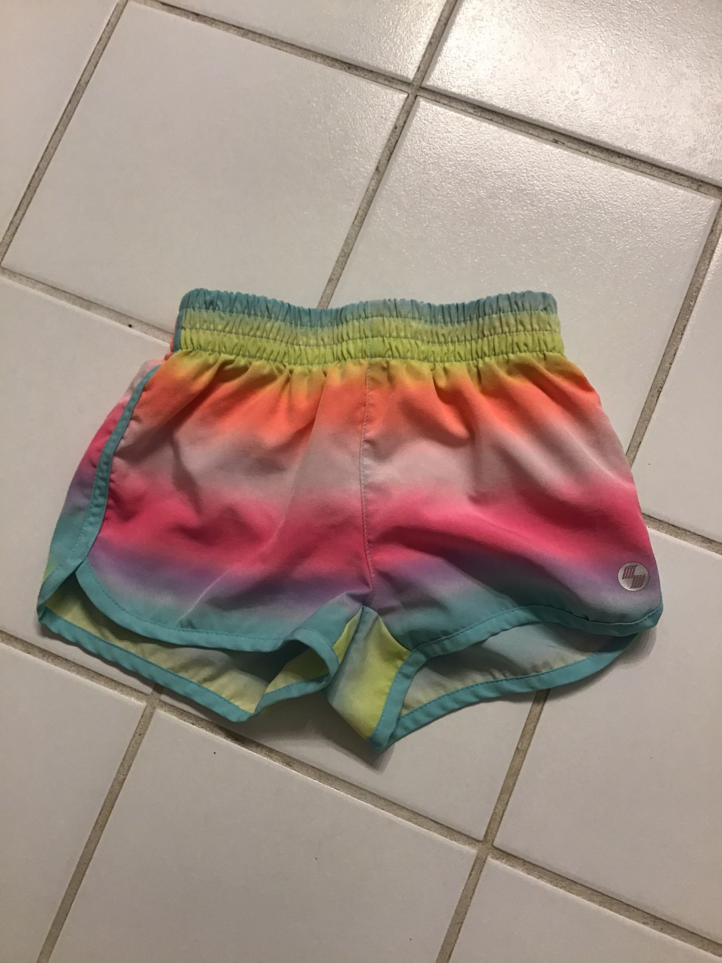 Little girls neon colored lounge shorts