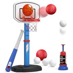 Basketball Hoop And T Ball  Set