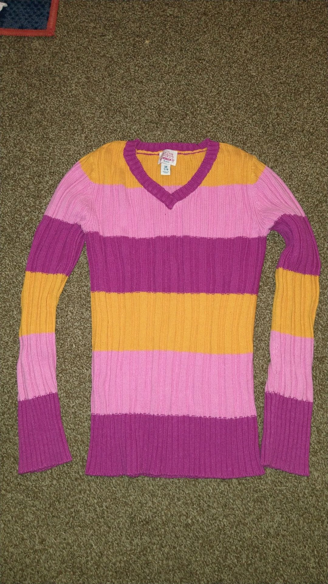Girl's striped sweater