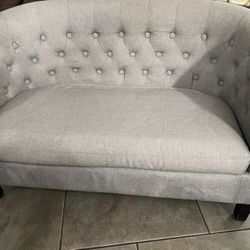 Small Gray Loveseat 
