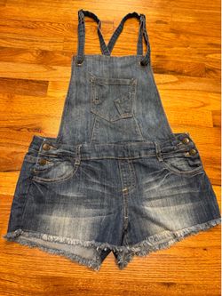 Jean short overalls