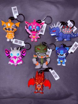 Series #1 Godzilla x Power Rangers Figural Bag Clips with Chase Exclusives