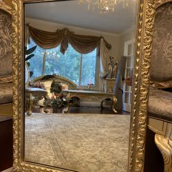 Very  Gorgeous  Antique wood  Mirror  42 X30