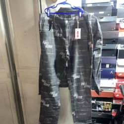 Full Send Denim Jackets & Pants Large New!!!!