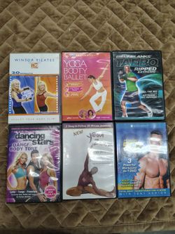 6 DVDs of workout and yoga