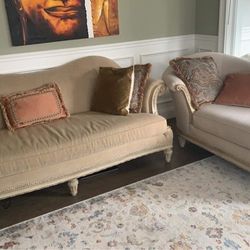 Carved Wood Sofa