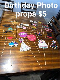 Party photo props & Baby shower boxes