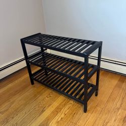 Show Rack Black 3 Shelves 