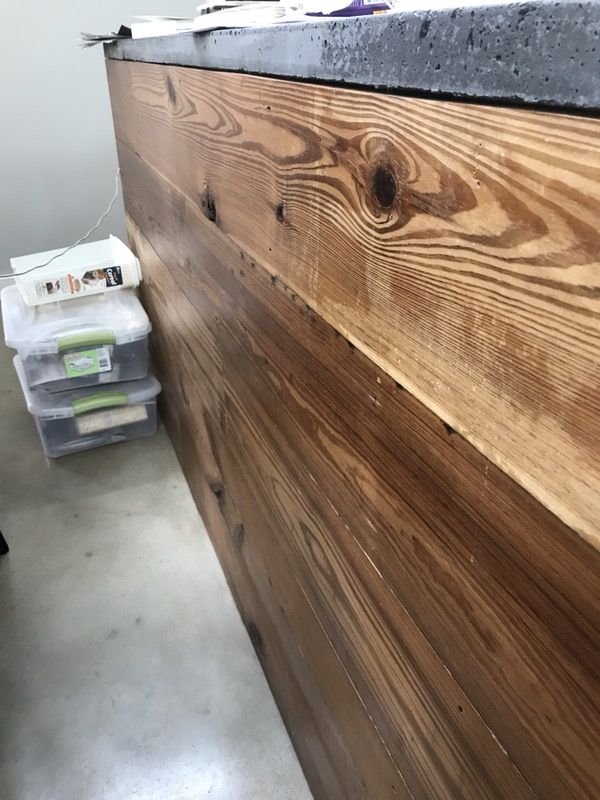 Vintage Farmhouse Longleaf yellow pine wood posts beaded board shiplap