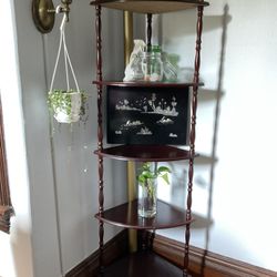 Vintage Mahogany Corner Shelf 