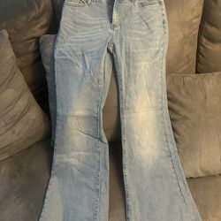 Flared Jean Size Small Washed Blue