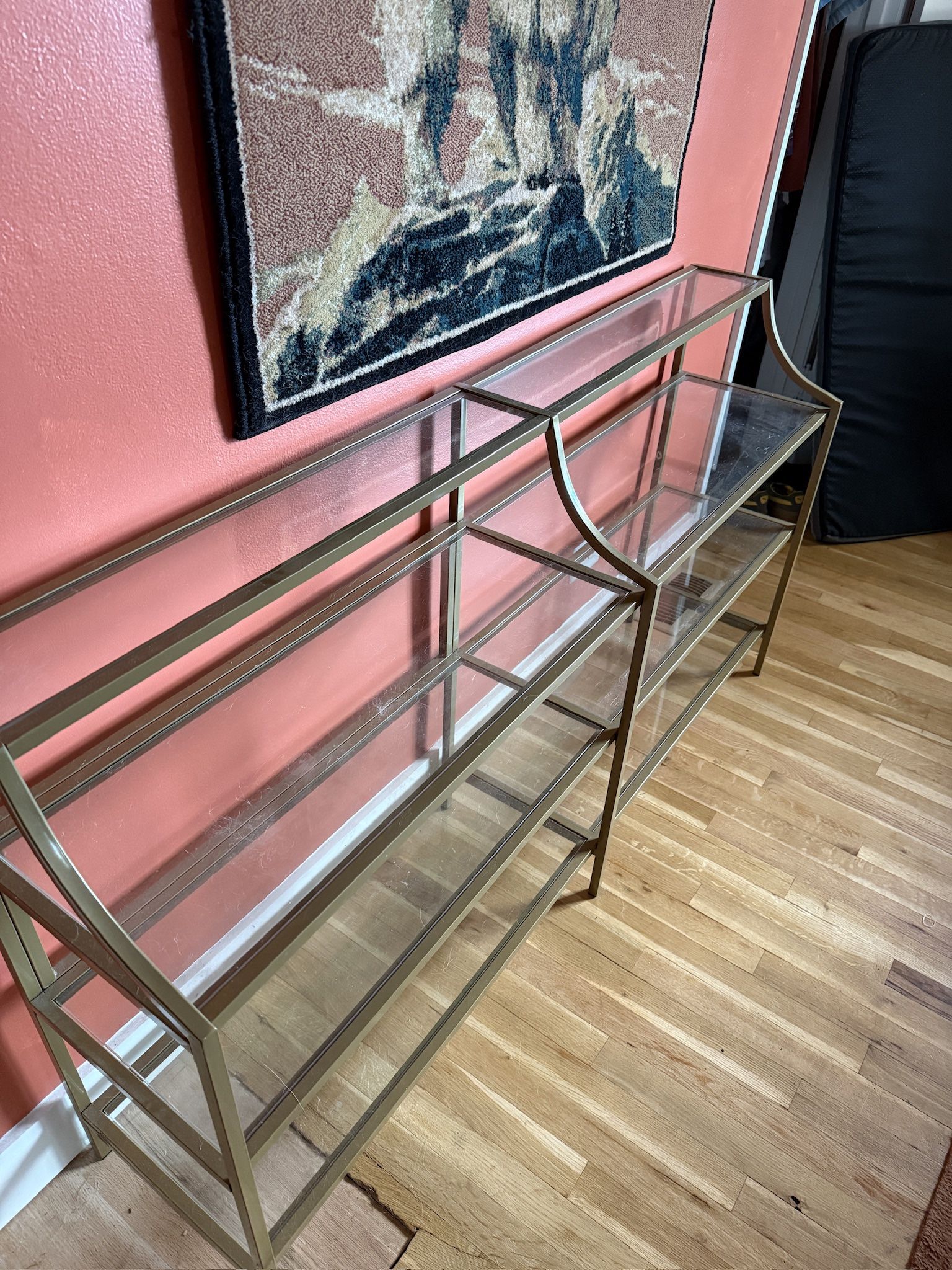 Shelf Gold And Glass 