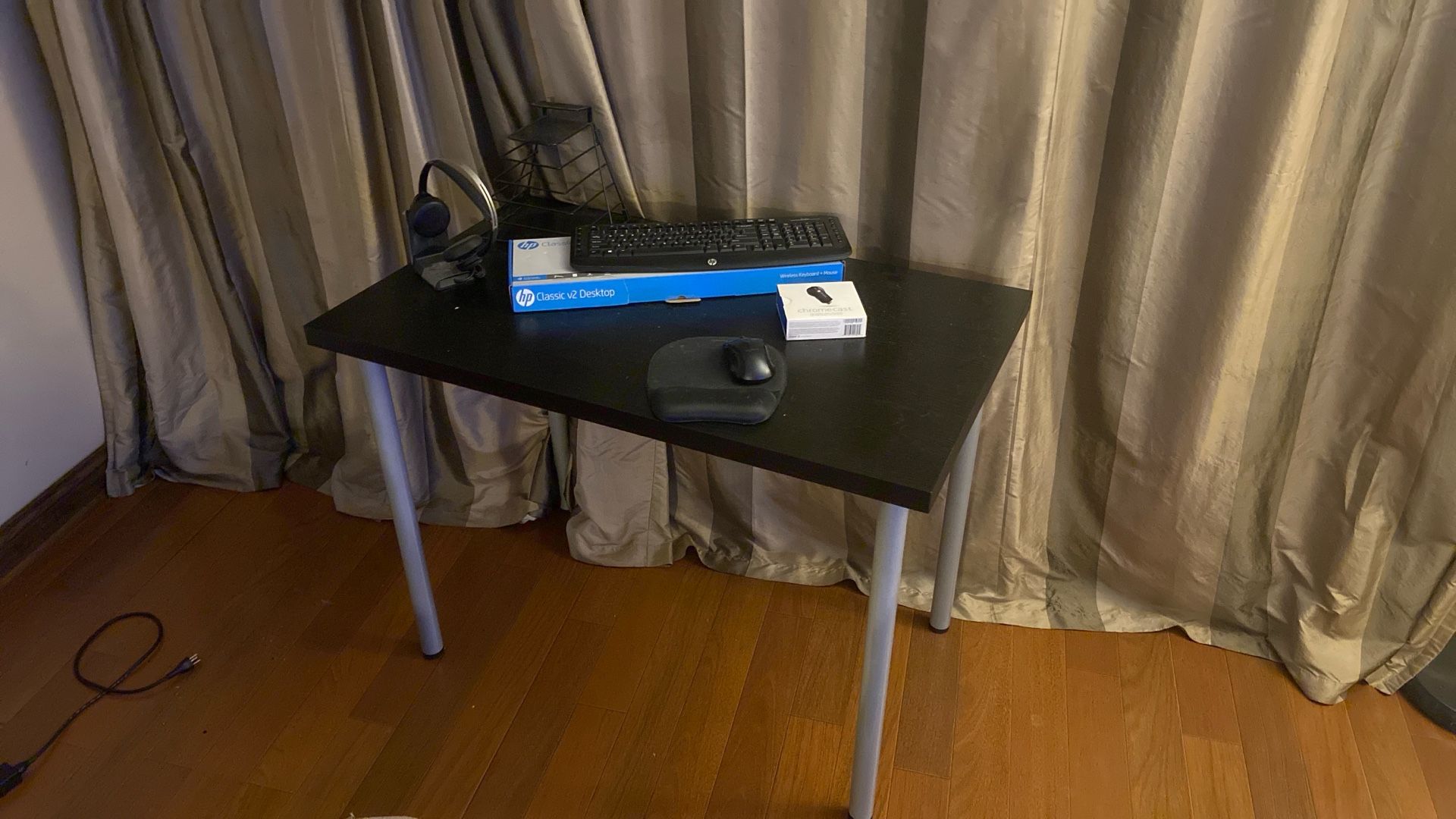 Computer Desk & Chair & HP Printer