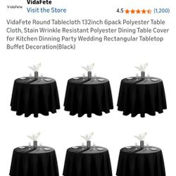 Black Table Cloths 6