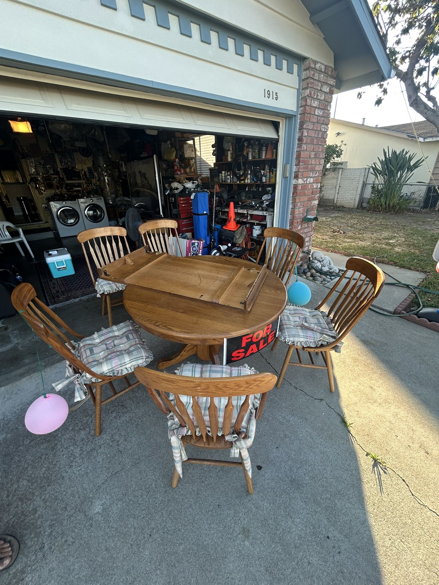 7-piece Solid Wood Table Set