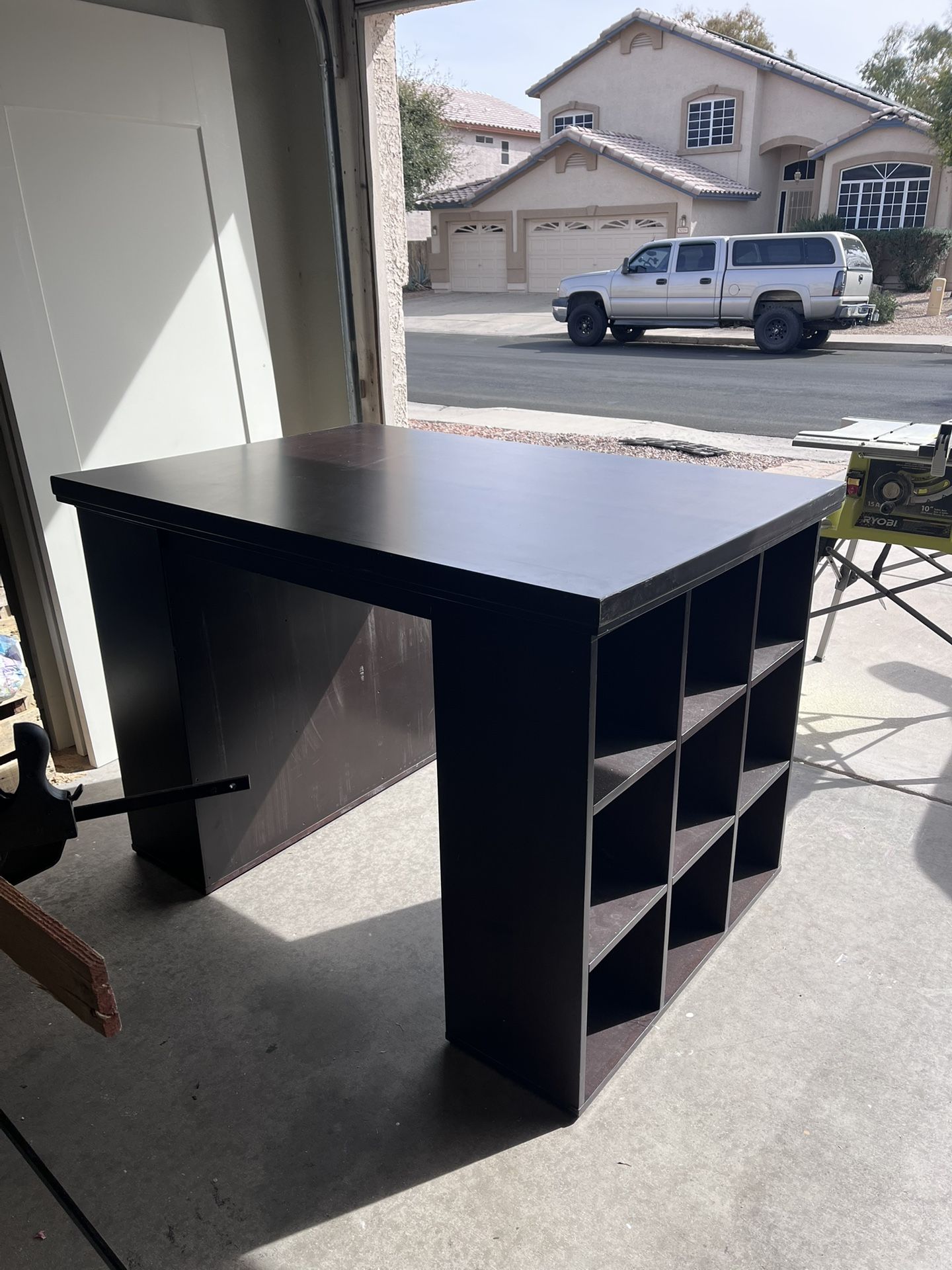 Pottery Barn Cube Organizer Desk Brown