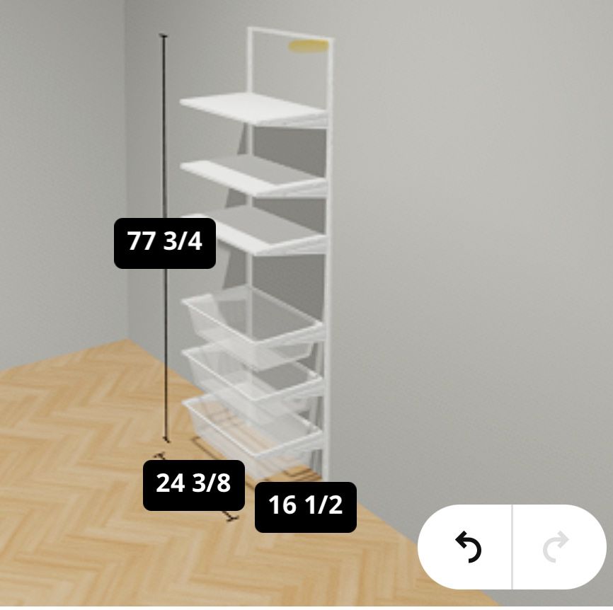 IKEA Boaxel Closet Shelving and Baskets