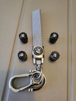 BMW valve stem covers and key chain