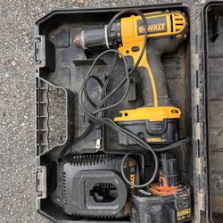 Dewalt Drill, Battery, Charger and  Case 