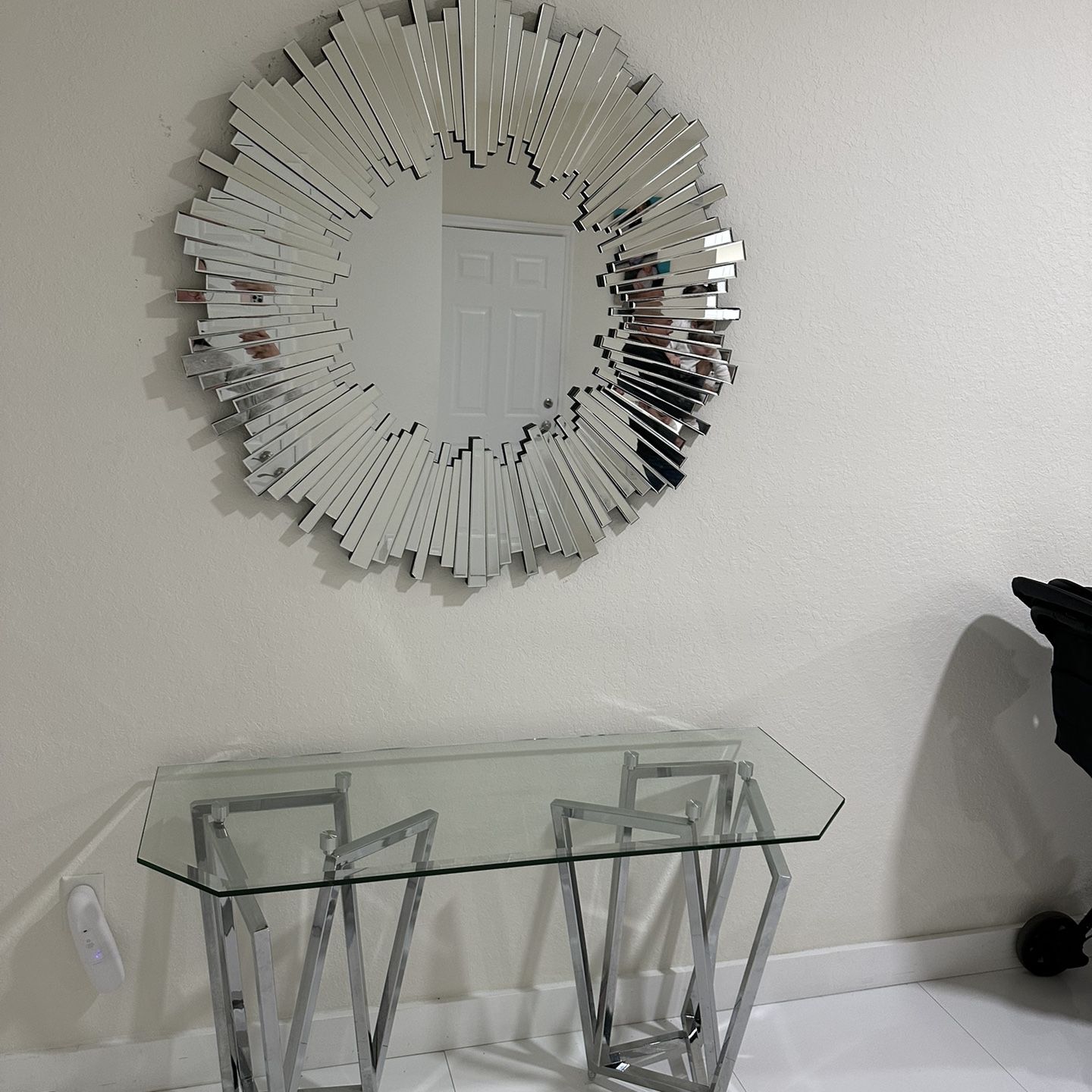 Wall Mirror And Entryway/Console Table