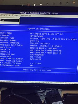 PC HP ELITE 8200 Sff Ci7 2600 8gb NO HARD DISK