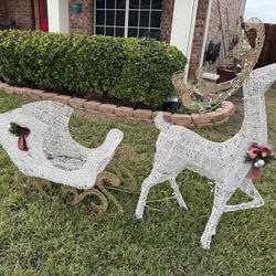 Outdoor Christmas Buck And Sleigh