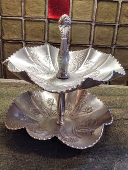 Vintage Embossed Aluminum Tid Bit