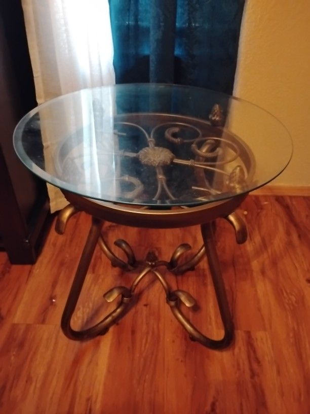 End Table With Glass Top