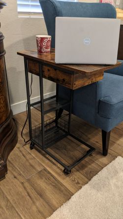 ** End Table with Charging Station **