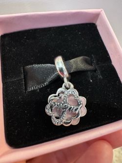 Pandora Four-leaf Clover Friendship Double Dangle Charm Sterling silver