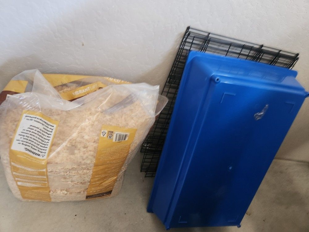 Free Guinea Pig Cage, Bedding, Pellets & Hay