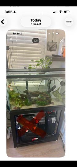 30 gallon complete fish tank/aquarium. 150.00 firm willing to separate items see prices below