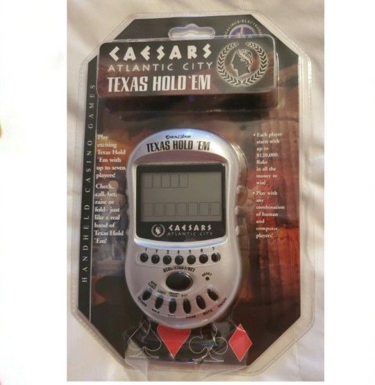 Texas Hold'em Excalibur Poker Electronic Handheld Caesars Casino Game New Sealed