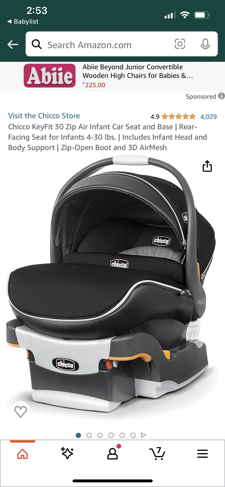 Chicco Keyfit 30 Newborn Car seat 