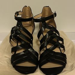 XOXO - Black Strappy Heels Size 10