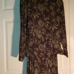 Pattern Blouse And Matching Skirt