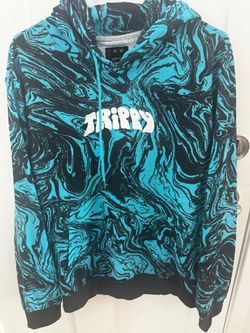 Trippy Marble Print Pullover Hoodie