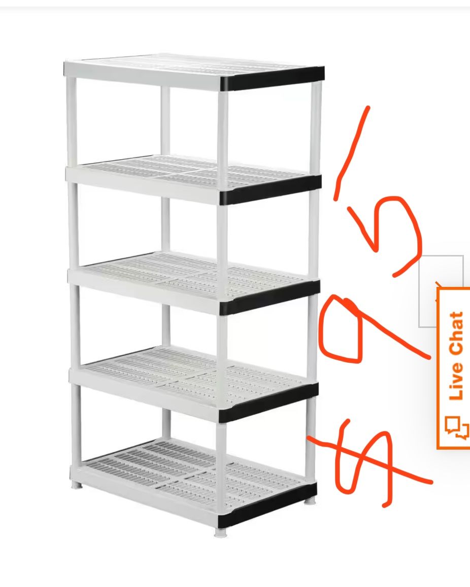 home depot 5 tier shelf storage YES ITS AVAILABLE IF YOU SEE LISTING 