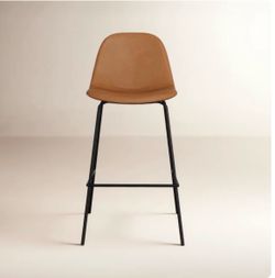 New: Set of 2 Kody Vegan Leather Bar & Counter Stools